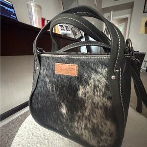 Wrangler Genuine Hair-on Cowhide Tote Bag